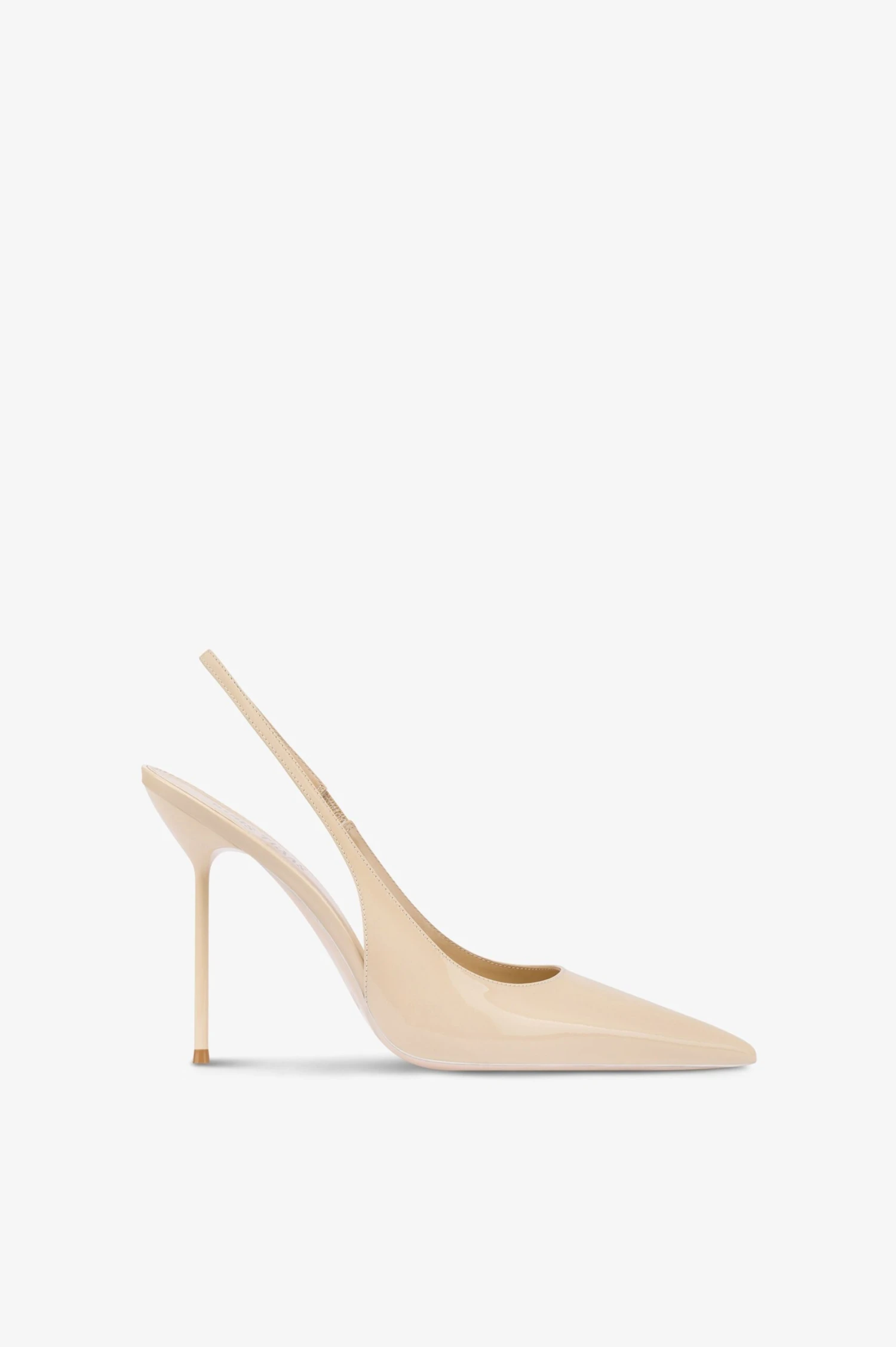 Slingbacks In Almond Patent Leather 3 Slingbacks In Almond Patent Leather