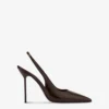 Paris Texas Slingbacks In Chocolate Patent Leather