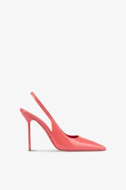 Paris Texas Slingbacks In Coral Patent Leather