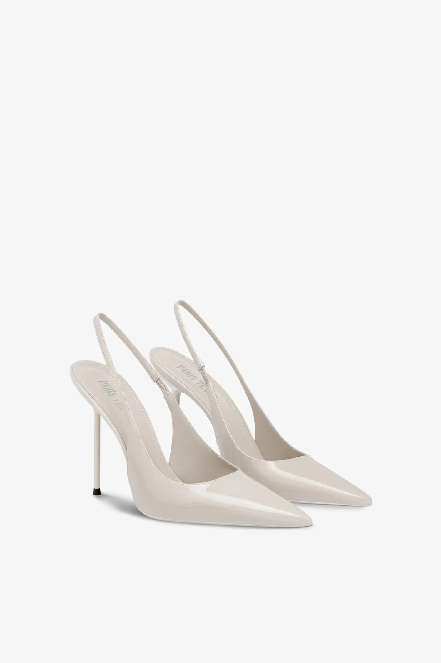 Slingbacks In Grey Patent Leather 4 Slingbacks In Grey Patent Leather - Image 2