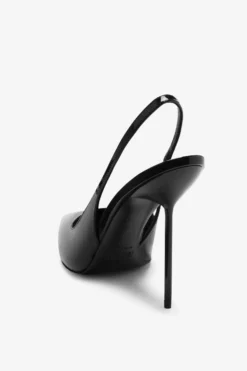 Paris Texas Black Patent Leather Slingbacks -Paris Texas Brand Shop PX913XVN01NERO 05 scaled