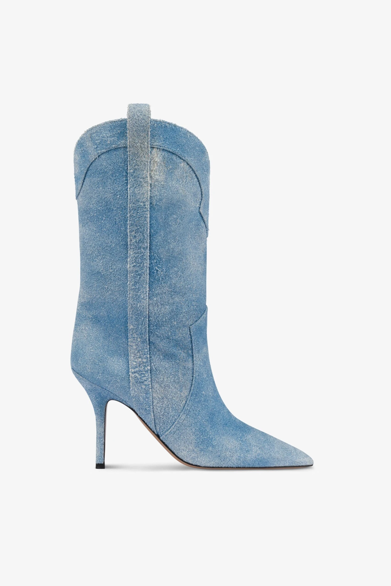 Paris Texas Boots In Denim Suede Leather 3 Paris Texas Boots In Denim Suede Leather