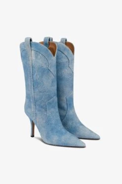 Paris Texas Boots In Denim Suede Leather 9 Paris Texas Boots In Denim Suede Leather -Paris Texas Brand Shop PX937XVPOJNEUTRO 2
