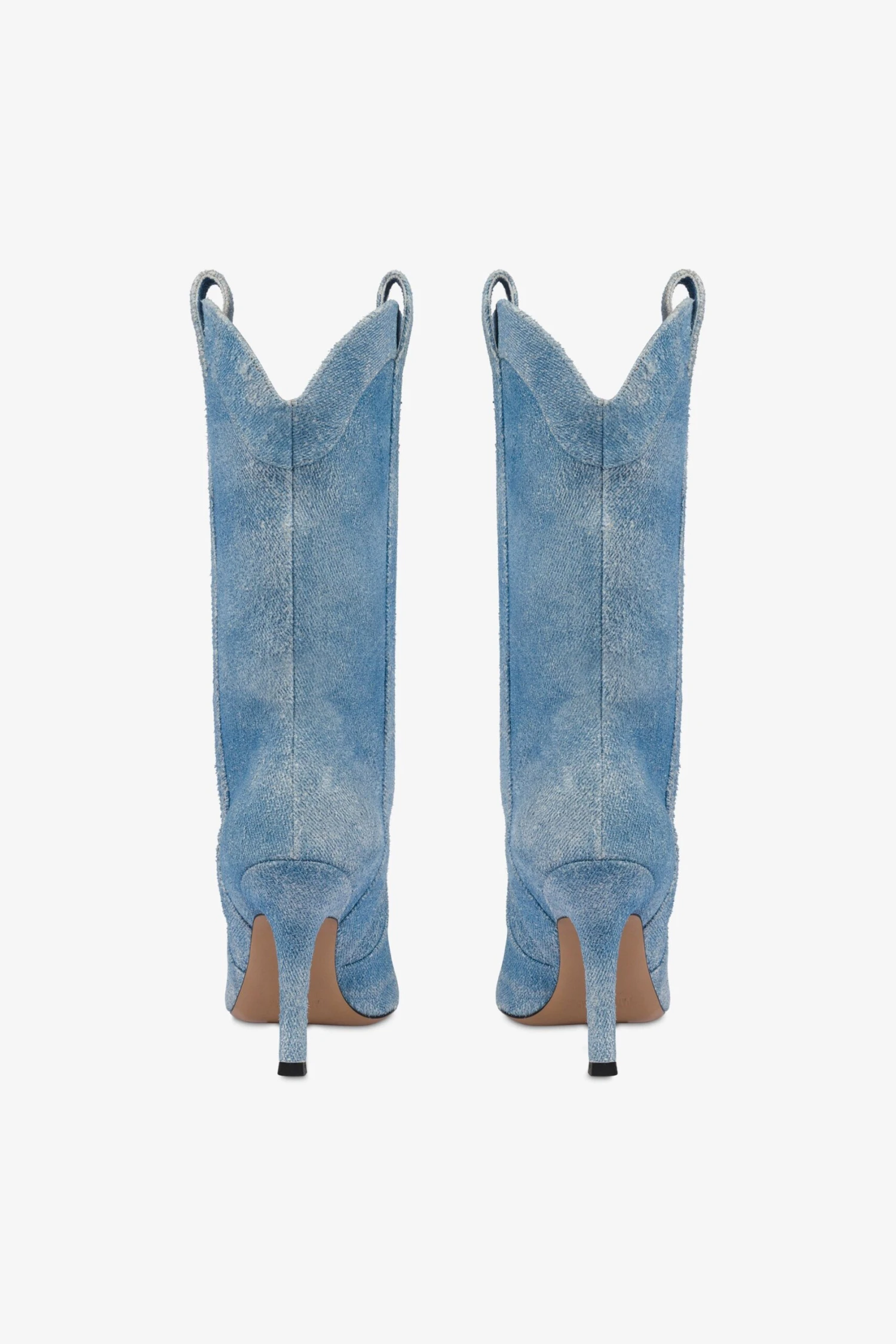 Paris Texas Boots In Denim Suede Leather 6 Paris Texas Boots In Denim Suede Leather - Image 4
