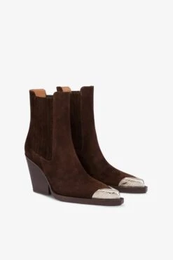 Paris Texas Pointed Ankle Boots In Smooth Pepper Suede Leather -Paris Texas Brand Shop PX959XV003PEPE 02 18288b1d 5174 4e9b ad27 8c1fc3eb6e72