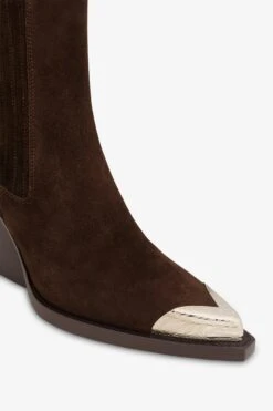 Paris Texas Pointed Ankle Boots In Smooth Pepper Suede Leather -Paris Texas Brand Shop PX959XV003PEPE 05