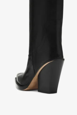 Paris Texas Black Leather Embellished Toe Boot -Paris Texas Brand Shop PX965XLTH3NERO 05 scaled