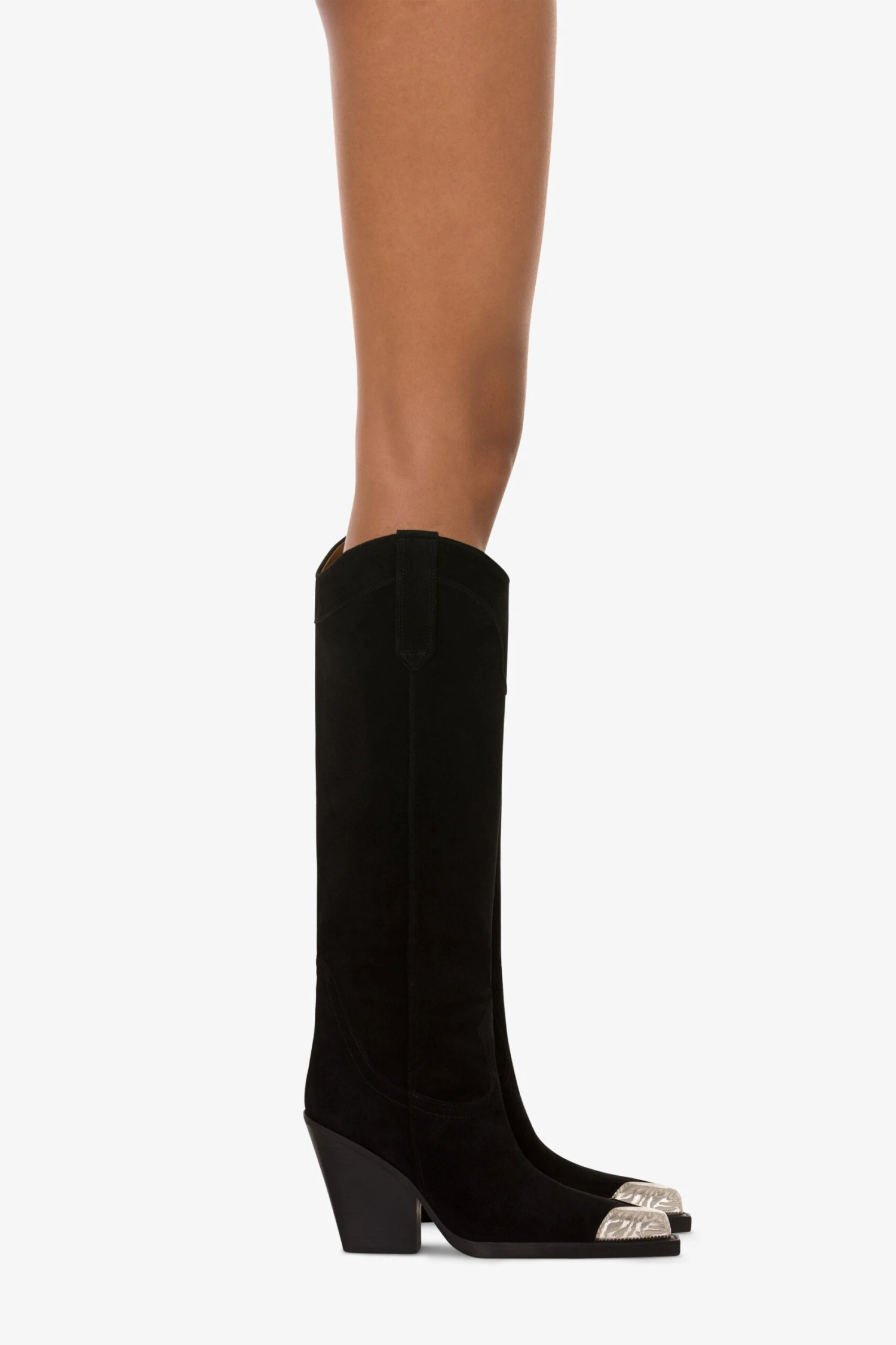 Paris Texas Black Suede Texan Boot 8 Paris Texas Black Suede Texan Boot - Image 6