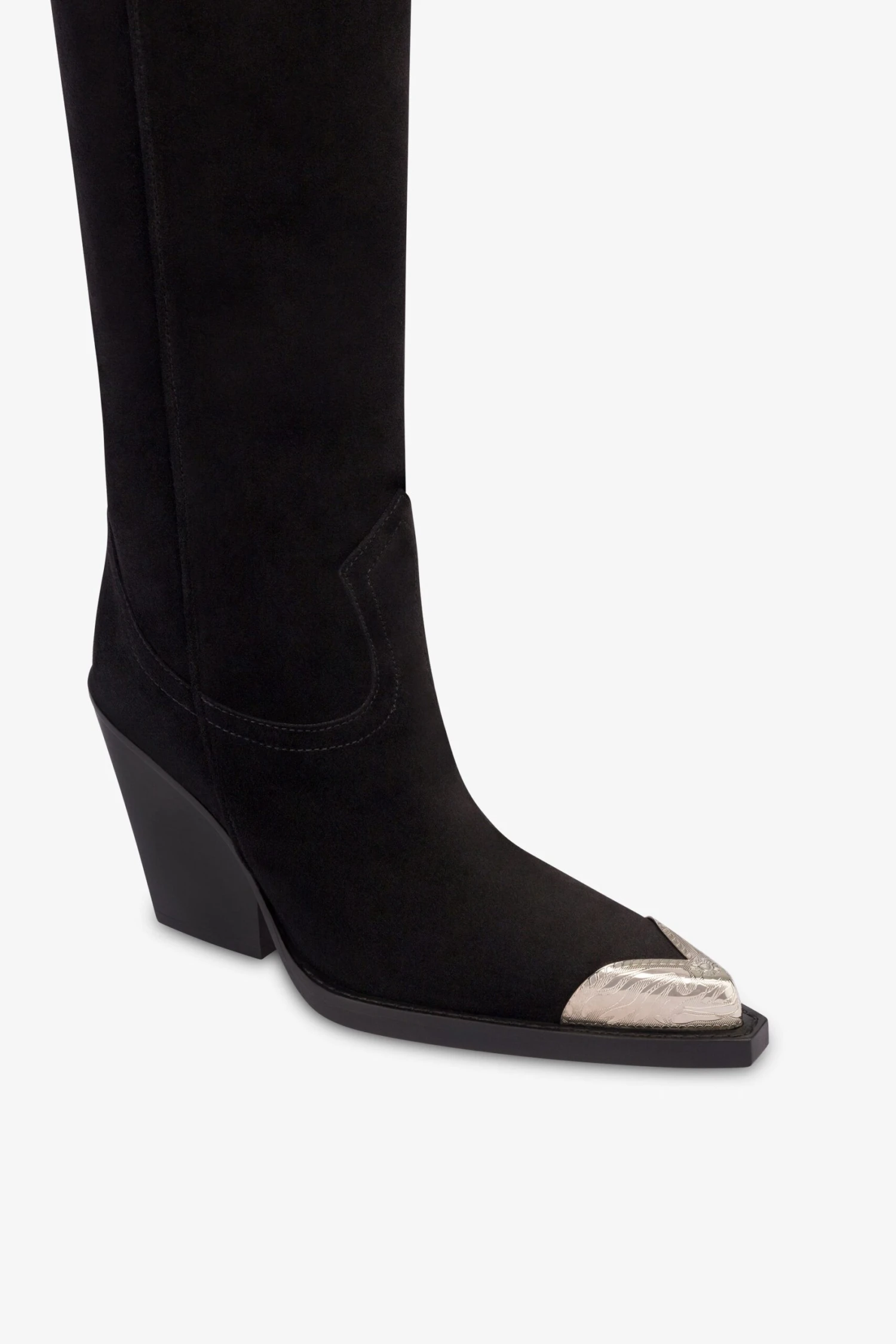 Paris Texas Black Suede Texan Boot 7 Paris Texas Black Suede Texan Boot - Image 5