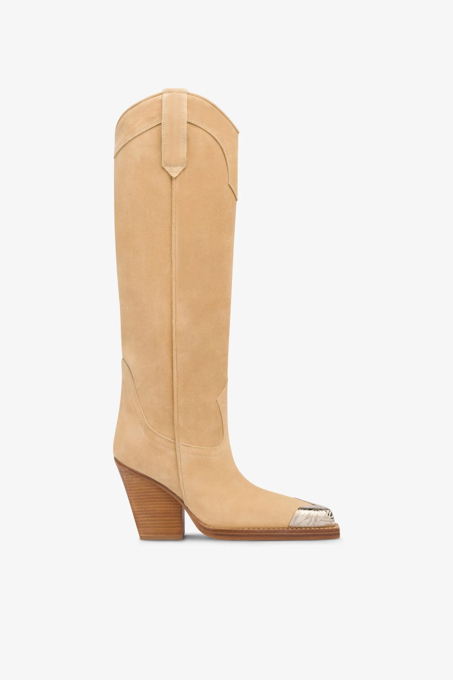 Paris Texas Boots In Ecru Suede Leather 3 Paris Texas Boots In Ecru Suede Leather