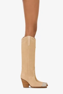 Paris Texas Boots In Ecru Suede Leather -Paris Texas Brand Shop PX965XV003653ECRU 10 scaled