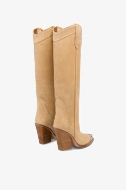 Paris Texas Boots In Ecru Suede Leather 10 Paris Texas Boots In Ecru Suede Leather -Paris Texas Brand Shop PX965XV003653ECRU 3