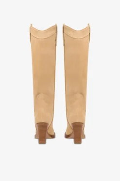 Paris Texas Boots In Ecru Suede Leather -Paris Texas Brand Shop PX965XV003653ECRU 4 scaled