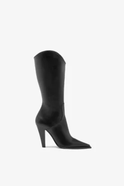 Paris Texas Black Leather Boot