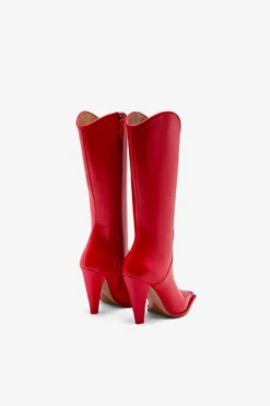 Paris Texas Red Leather Boot -Paris Texas Brand Shop PXNL01XVTNPROSSO 03 scaled