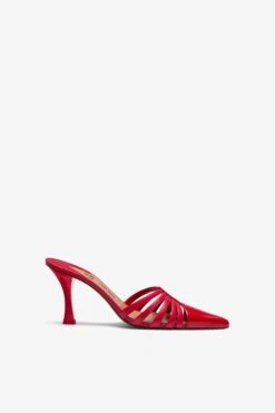 Paris Texas Red Leather Cut-out Mule