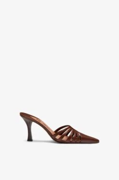 Paris Texas Brown Leather Cut-out Mule
